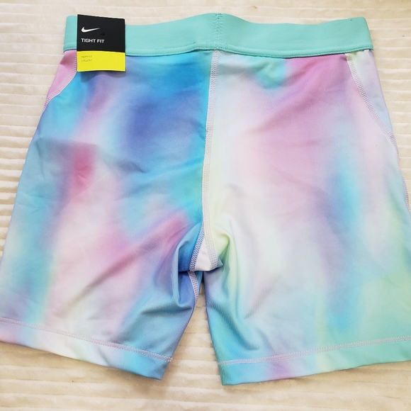 Nike Pro Unicorn Dri Fit girls XL 3" Multi-Color Pastel Training Shorts NWT - Picture 3 of 14